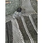 John Fashion Dress M Gray Mini Lace Ruffle Knit Long Sleeve Boho Artsy Lagenlook Size M Photo 4