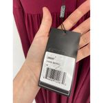 La Femme Plunge Neck A-Line Dark Berry Red Formal Evening Gown Size 14 NWT Photo 4