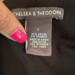 Chelsea and Theodore Large Maxi Dress Black, white with hot pink accent Photo 4