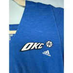 Adidas  OKC Thunder Basketball V-Neck Hooded Long-Sleeved Shirt Size Medium NBA Photo 4