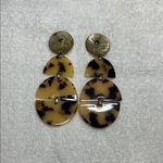 Sugarfix  Gold Tone and Brown Faux Tortoise Shell Earrings Photo 2