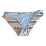 Xhilaration  Bikini Bottom Women Size M Multicolor Stripe Cheeky Ribbed Blue Pink Photo 4