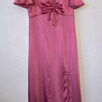 Gianni Bini Gianni Binni GB Front Ruched Short Sleeve Satin  Dress Size M NWT Photo 2