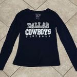 Dallas Cowboys Navy Blue Football Crew Neck Long Sleeve T Photo 1