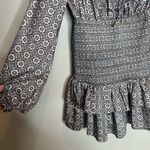 Significant Other Hedi Medallion Smocked Mini Dress Size 10 Gray Photo 5