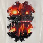 Bay Island SNOW PATROL  White 2012 Fallen Empires Tour Short Sleeve Graphic Tee Photo 3