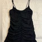 Elodie  Black Ruched Ruffle Hem Sleeveless Dress NWOT Photo 0