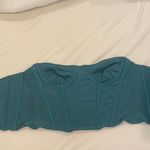 LA Hearts Pacsun Blue/Green Corset Top Photo 4