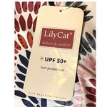 Lily Cat Rash Guard Swim Coverup SPF 50 Women Small Boho Ruched Long Sleeve NWT Pink Photo 3