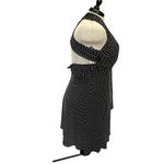 Melanie Lyne Y2K Polka Dot Babydoll Halter Dress Sz 16 Black Rockabilly Retro Photo 2