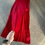 Altar'd State NWOT Altar’d State maxi red satin gown with high slit wedding gala dress  Photo 11