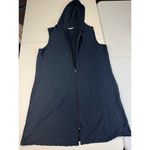 Jordan Taylor Jordan taylorHooded Sleeveless Dress - Black Textured Casual Lightweight Vest Photo 1