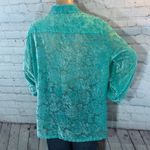 Vintage c.l.o.t.h.e.s. Burnout Velvet Jacket/Top Green Size undefined Photo 4