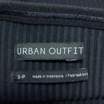 Urban Outfitters  Black Rib Knit Sleeveless Strapless Crop Tube Tank Top Size S Photo 2