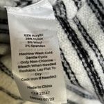 Talbots T by  Womens Sweater Sz M White Black Side Zip Mock Neck Long Sleeve Photo 9