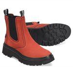 NWT $180 BIONICA Drina Water Resistant Chelsea Boot In Rouge Red Size 9.5 Photo 0