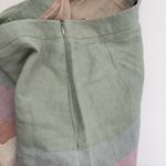 Valentino paneled mini skirt pastel green pink multicolor linen 4 Photo 5