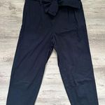 COS 2 High Waist Paper Bag Trouser Pants - Navy Blue Photo 0