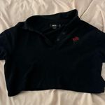 Urban Outfitters collared crop top with rose patch Photo 1