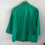 Chico's Zenergy Green Front Zip Jacket Half Sleeve Athelisure Active Sporty 3/XL Photo 1