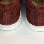Clarks Somerset Suede Burgundy Grey Loafers Sz 8.5 Photo 2