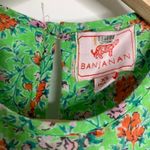 Banjanan Iris Floral Maxi Ruffle Tier Sleeveless Sheath Cotton Green Dress XS Photo 13