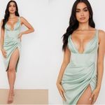 House Of CB NWOT  ‘Faye’ Pistachio green Corset Satin Corset Dress sz XS Photo 1