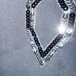 Bob Mackie  1980s Sequin Top Dynasty Black Silver Retro Photo 2