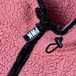 PINK - Victoria's Secret PINK Cozy Fleece Women L Pink Zip Drawstring Mock Neck Front Pocket Warm Outdoor Photo 2