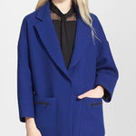 Milly  'Nikki' Bonded Wool Blend Coat Photo 0
