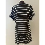 Tommy Bahama  Sombra Dress Size XL Black White Stripe Nautical Beach Tie Waist Photo 5