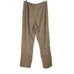 Brandy Melville  Straight Leg Plaid Print Pants High Rise Tan Red Black Preppy Photo 2