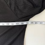 Maurice's Lace Sleeve Mock Neck Top Solid Black Sheer Long Sleeve Photo 6