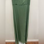 After Six  Scoop Neck Convertible Tie Strap Maxi Dress With Front‎ Slit Size 14 Photo 5