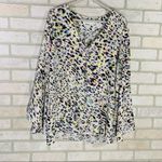 Amanda Uprichard Pastel Geometric Print Bell Sleeve Blouse Size M Photo 2