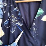 Parker Cosmic Fleur Flutter Short Sleeve Mini Ruffle Dress Navy Multi Small Photo 13