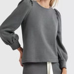 G. Label by Goop Torres Puff Sleeve Sweatshirt in grey Gray Size XL Photo 0