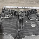 ZARA  Black Distressed Denim Cutoff Low Rise Shorts Womens Size 4 Photo 6