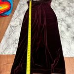 Jessica McClintock  Gunne Sax Vintage low back Dark Red Maroon Velour Dress sz 9 Photo 6