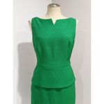 The Limited  Women's Kelly Green Sleeveless Peplum Dress Size 8 Photo 3