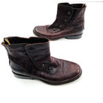 Frye  Women's Phillip Military Zip Boot Dark Brown Leather Size 37 Photo 1