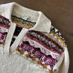 sundance woodland stag knit collared sweater pullover Pink Size XS Photo 3