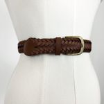 Vintage 90’s Woven Braided Belt in Brown | Size L/XL Photo 1