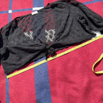 MKM Designs  floral lace tie front goth witchy cardigan
Women’s 3X Photo 2