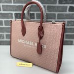 Michael Kors DK Powder Blush Mirella Tote Medium MK Signature Purse Photo 2