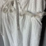 Line and Dot Claire Babydoll Mini Dress White Eyelet Tie Front XS Coquette Fairy Photo 6