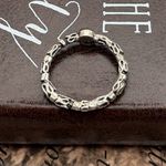Vintage Silver Tone Ring w/ Black Rhinestone Accent – Size 6.5 Photo 3
