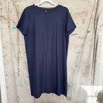 Eileen Fisher Washable Stretch Crepe Jewel Neck Dress Photo 1