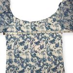 Hello Molly NWT Blue Floral Smocked Midi Dress Off Shoulder Ruffle Hem Sz Medium Photo 6