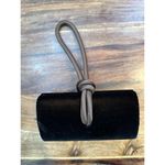 La Regale Vintage Black Suede Evening Clutch Wristlet velvet Photo 2